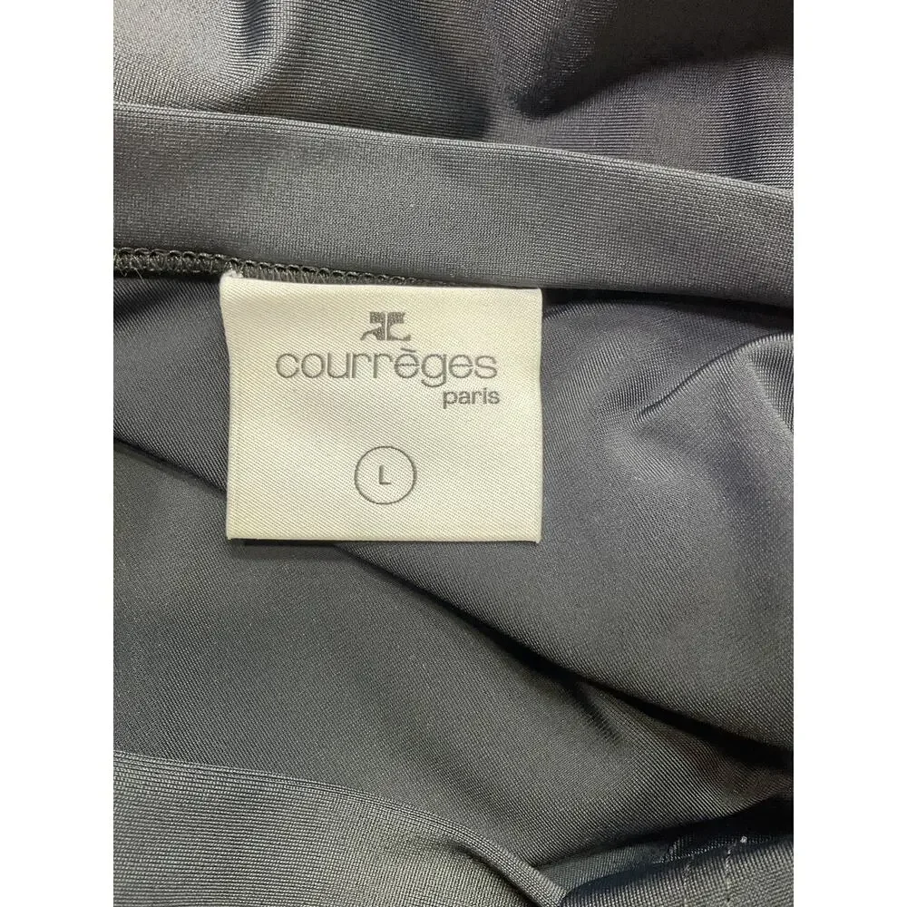 Courreges Sleek Black Twisted Cutout Mini Dress Size Large - Picture 4 of 5